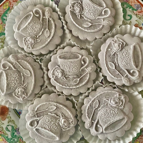 1 Dozen 2.5” Teacup Teaparty Vintage Victorian Mother’s Day sweets Cookies with gluten free option