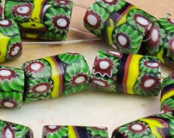 Matched Venetian millefiori trade beads