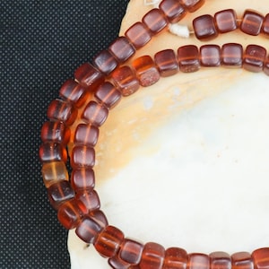 Strand of 83 Bohemian glass trade beads