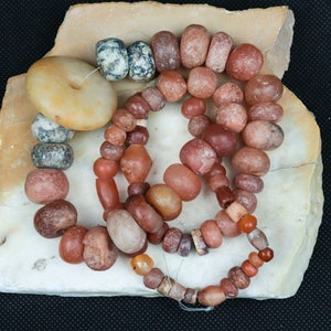 77 antique or ancient stone beads