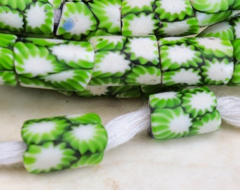 Matched Venetian millefiori trade beads