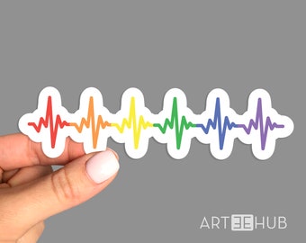 Heartbeat Stickers Etsy