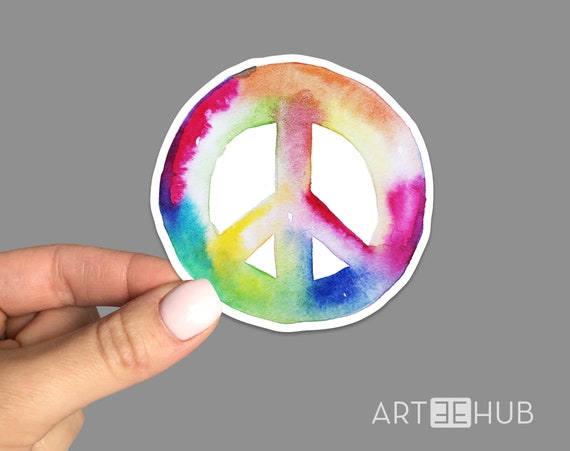 Rainbow Peace Symbol Car Decal Laptop Sticker Truck Decal Funny Sticker