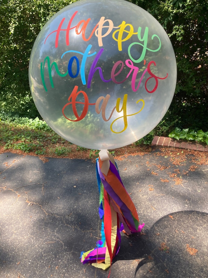 BALLOON ADD-ON-Rainbow Lettering image 1