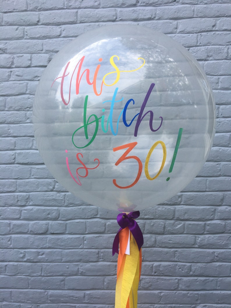 BALLOON ADD-ON-Rainbow Lettering image 3