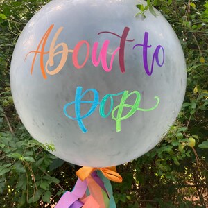 BALLOON ADD-ON-Rainbow Lettering image 2