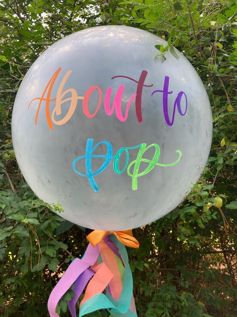 BALLOON ADD-ON-Rainbow Lettering image 2