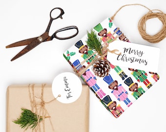 Nutcracker Ballet Gift Wrap Roll: Afrocentric Christmas Wrapping Paper