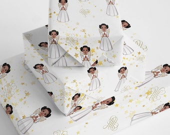 Black Angel Gift Wrap: African American Christmas, Birthday, Baby Shower