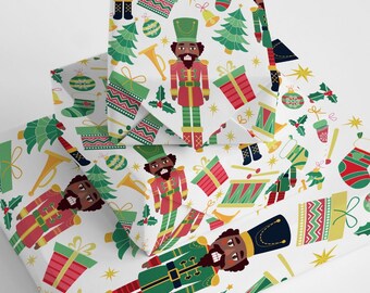 Black Nutcracker Ballet Wrapping Paper: Afrocentric Gift Wrap