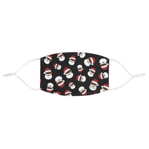 African American Black Santa Christmas Fabric Face Mask
