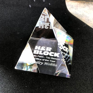 Personalized Gift, Crystal Pyramid,Gift for Men,Custom Gift for Dad,Meditation Pyramid,Crystal award,Pyramid,trophy,award,laser engraving