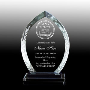 Personalized Crystal Employee Award,Retirement Appreciation,Unique Retirement Gift for Manager,Staff, Custom Retirement Award with Engraving
