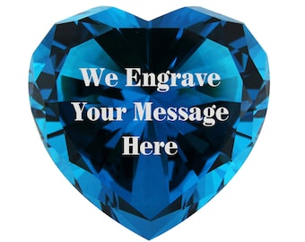 Anniversary gift,personalized gift, Crystal Heart Diamond Paperweight,Heart shape,Wedding gift for her,Birthday gift for wife,special gifts
