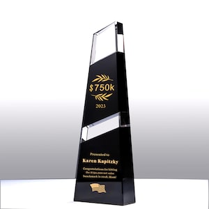 Personalized Crystal Award: Unique Employee Recognition Trophy