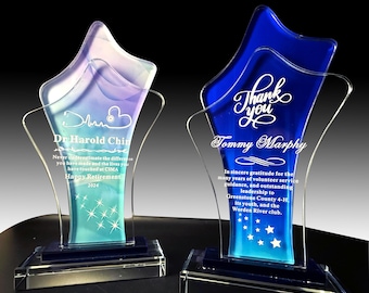 Personalized Crystal Award Trophy: Unique Employee Recognition Gift