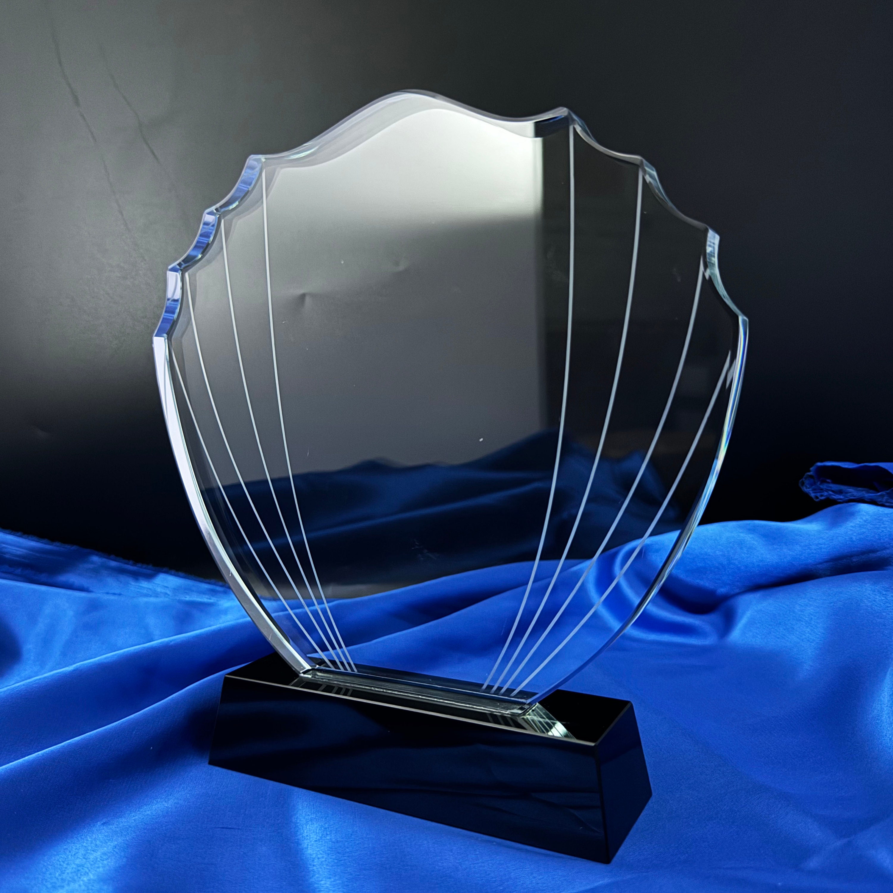 Personalized Crystal Award: Laser Engraved Shell Trophy, Retirement ...