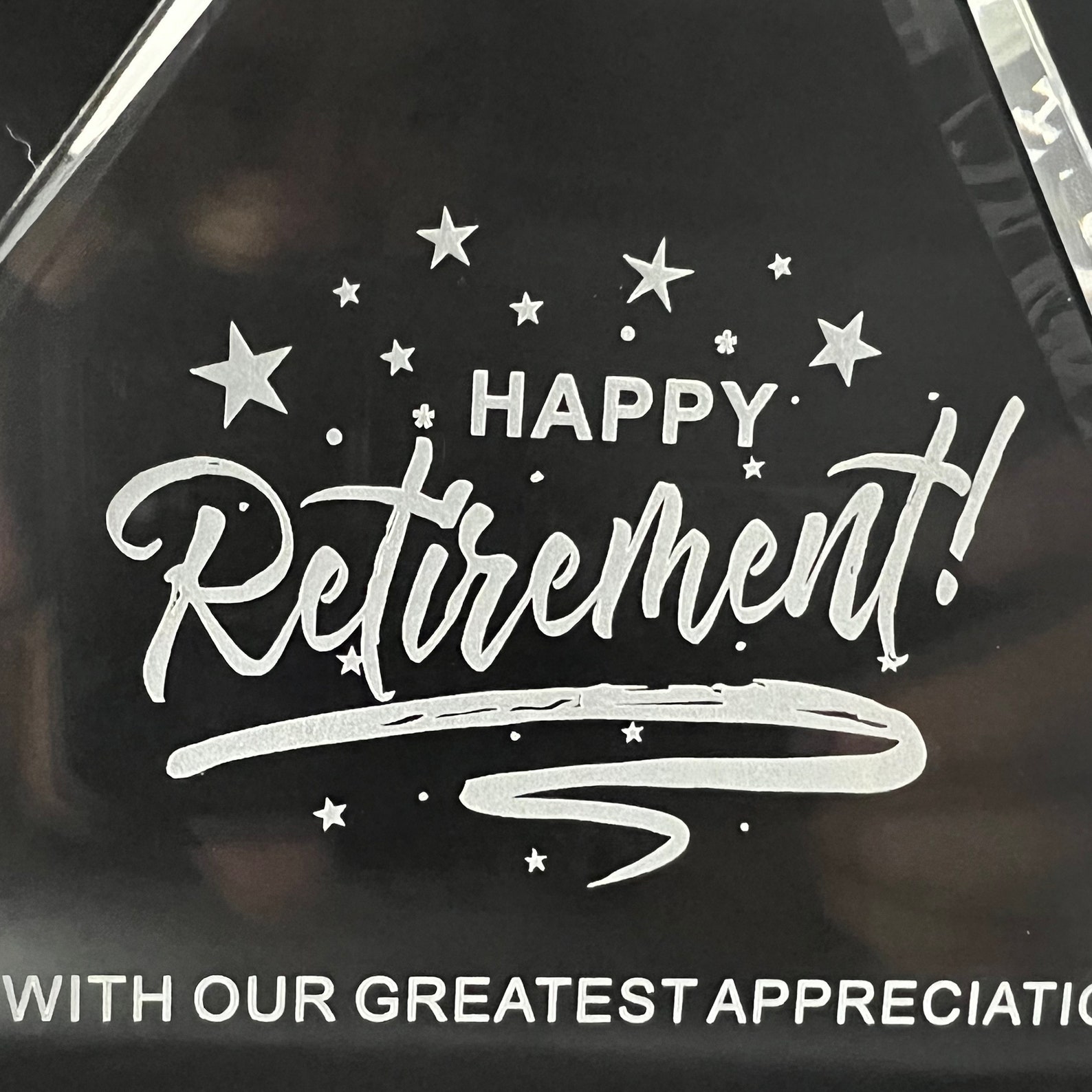 Personalized Crystal Retirement Award: Engraved Employee Gift - Etsy