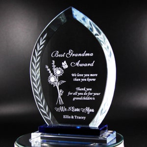 Personalized Glass award, Crystal Employee ,Retirement Appreciation,Unique Gift for Manager,Custom Retirement Award with Engraving,thank you