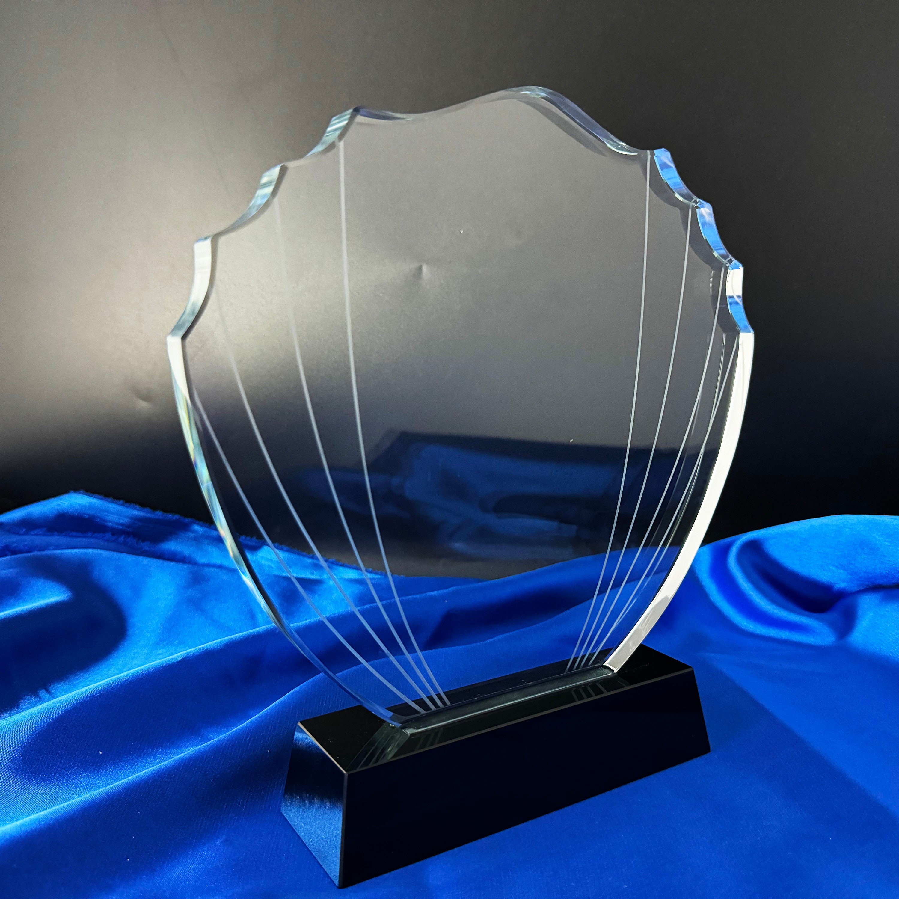 Personalized Crystal Award: Laser Engraved Shell Trophy, Retirement ...