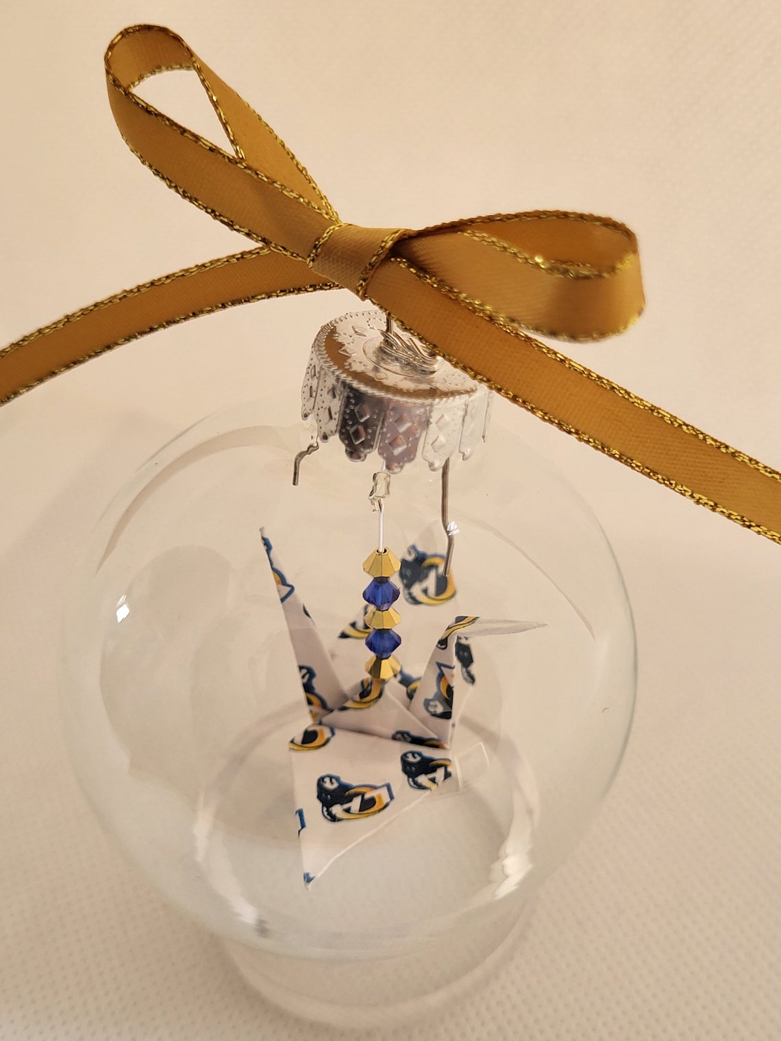 LA Rams Crane Ornament / Glass Christmas Ornament / Holiday Ornaments ...