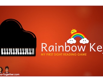 Rainbow Keys 1 - PowerPoint: Practice Reading Music for Young Beginners (Great for Online/Zoom Music Lessons)