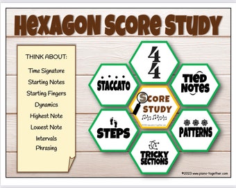 Hexagon Music Score Study Activity