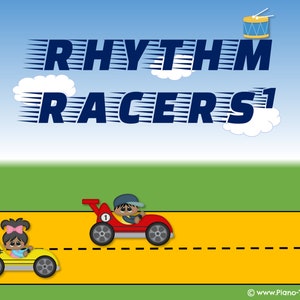 Rhythm Racers - Practice music rhythms with a PowerPoint Game (Great for Online/Zoom Music Lessons)