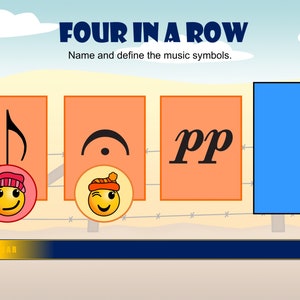 Four In A Row Level 2A Theory Review PowerPoint / Google Slides Great for Online/Zoom Music Lessons image 3