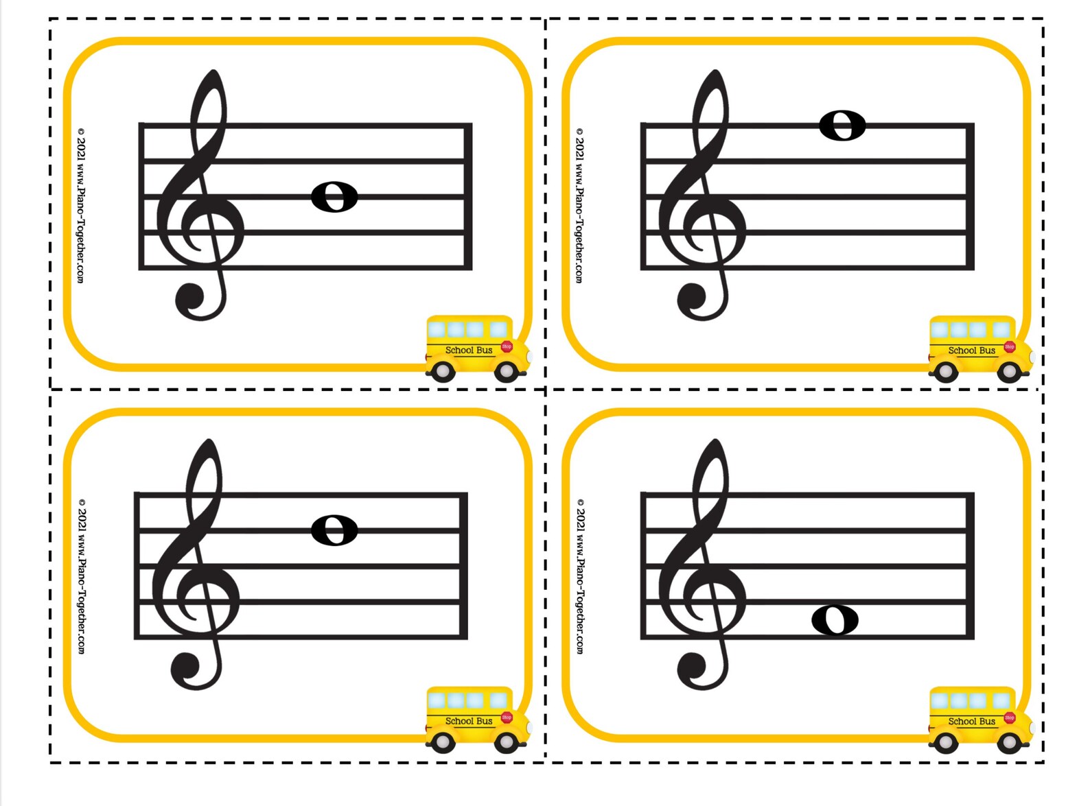 28 Treble And Bass Clef Staff Note Printable Flashcards Etsy