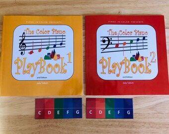 Easy to Play Beginners Piano Books for Preschoolers,  Introductory Piano Books with Colored Notes for Parents Teaching Their Children