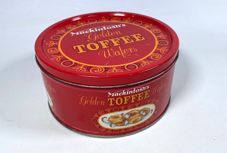 Rowntree Mackintosh Golden Toffee Wafers Tin Vintage 1970s Etsy