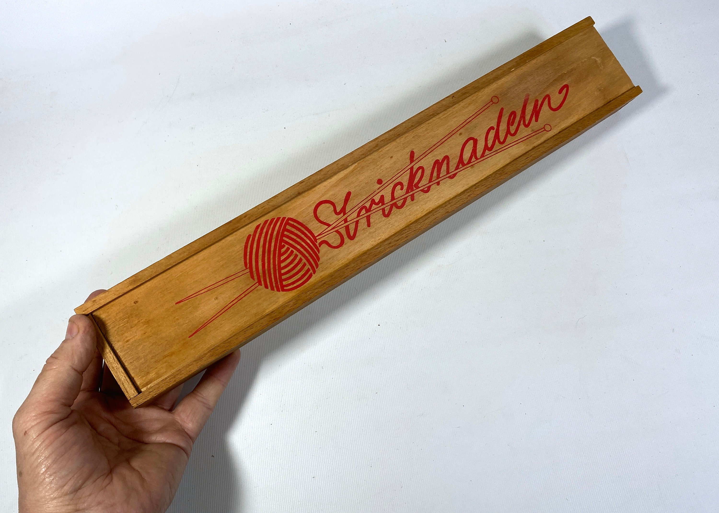 Vintage Wooden German Knitting Needle Case and Large Quantity Etsy
