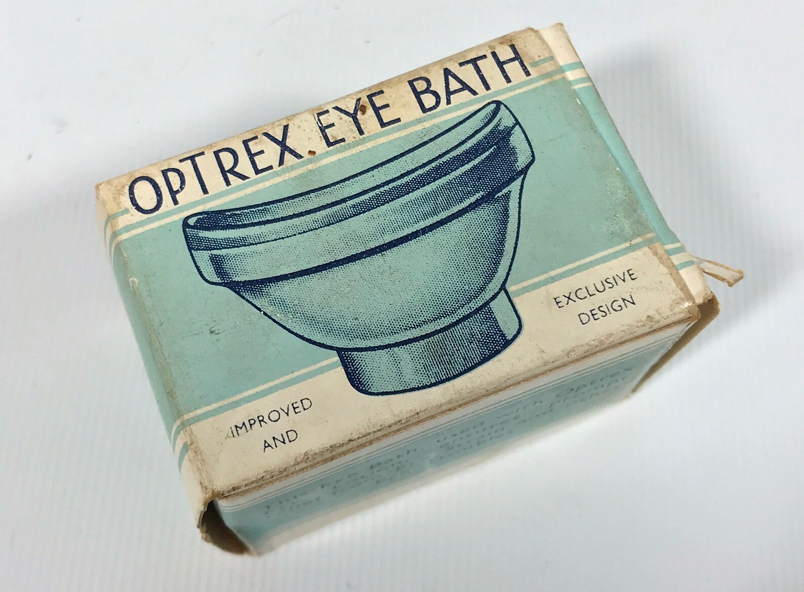 Vintage Boxed Unused Optrex Blue Glass Eye bath Optical Etsy