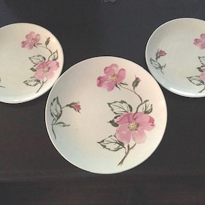 Knowles Dinnerware Plates - Sweet Briar Pattern - Mid-Century Dinnerware