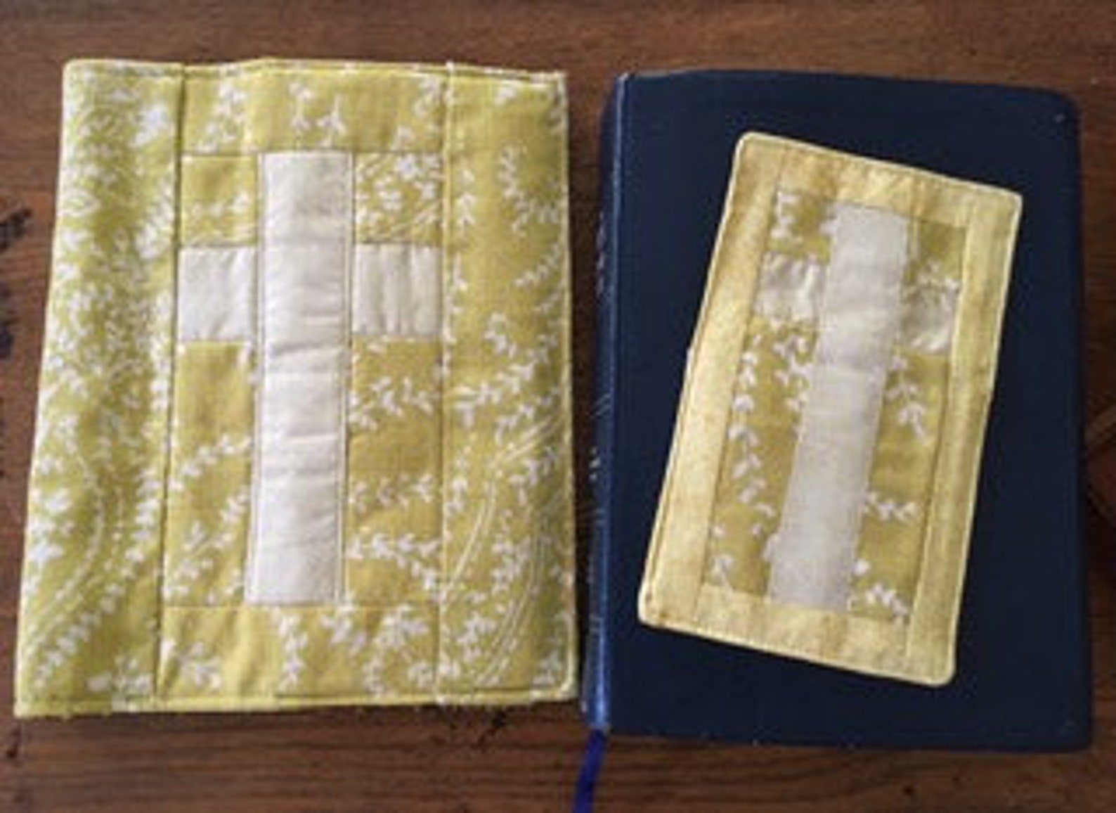 Handcrafted Quilted Fabric Bible Cover and Coordinating - Etsy