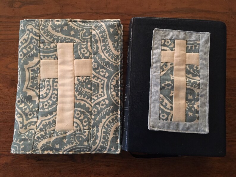 Handcrafted Quilted Fabric Bible Cover and Coordinating Etsy