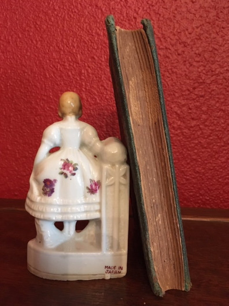Vintage Ceramic English Lady Bookend Made in Japan Etsy