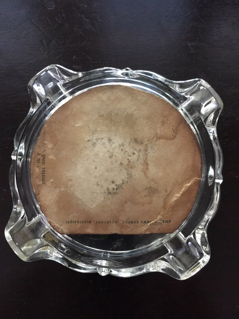 Gulfport Mississippi Vintage 1940/'s Souveneir Glass Ashtray