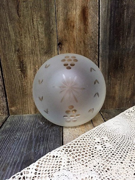 Vintage Frosted Glass Ceiling Mount Light Cover Star Etsy