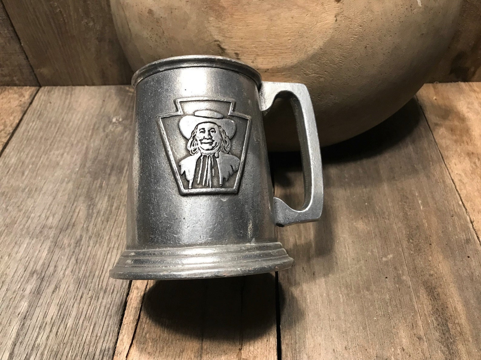 Pair Wilton Pewter Columbia PA RWP Ale Tankards Etsy