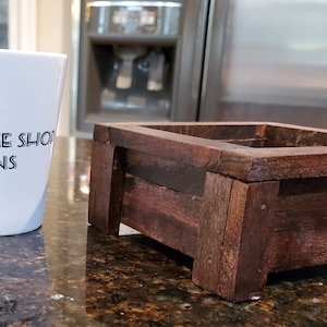 Mini Handmade Wooden Bonsai Pot