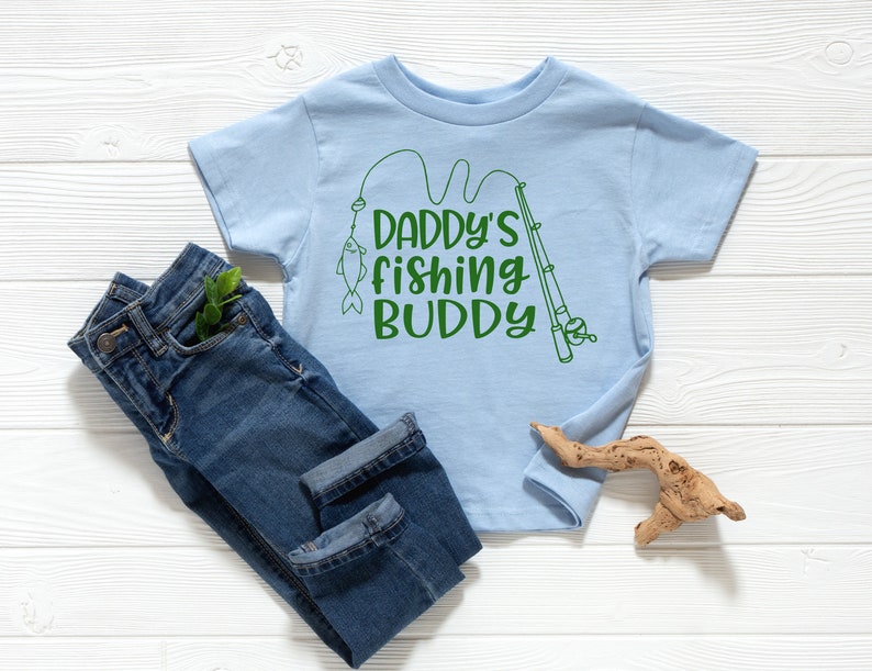 toddler clothes Cute Daddy/'s Fishing Buddy baby or kids t-shirt spring made to order custom made t-shirts girls fishing gear boys