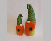Irish gnome St Patrick 39 s gnome chartreuse Set 2 gnomes
