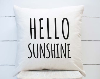 Hello pillow | Etsy Pillow Cover Smells Like Sunshine