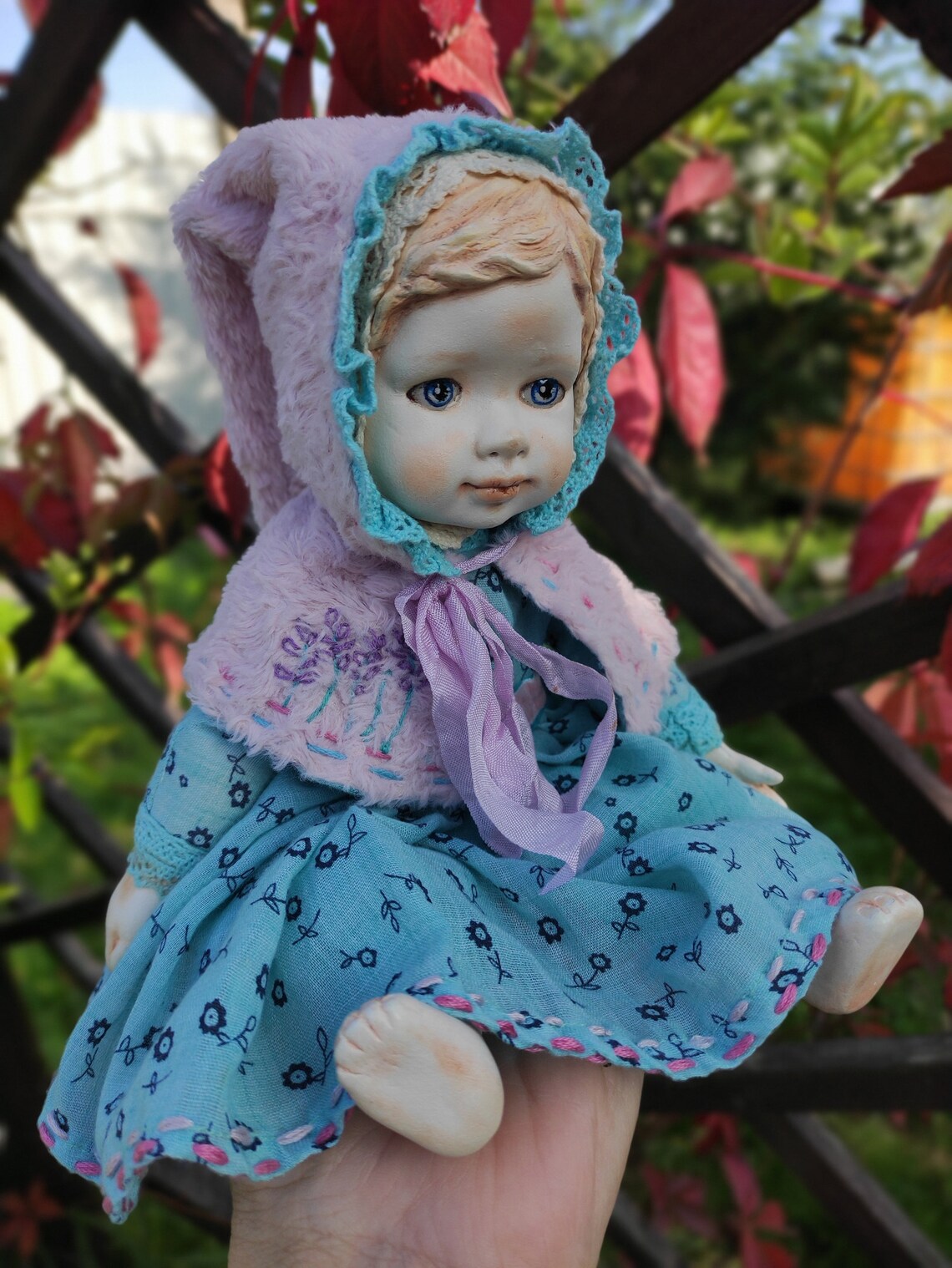 Collectible textile doll girl doll dwarf art doll Author doll Etsy