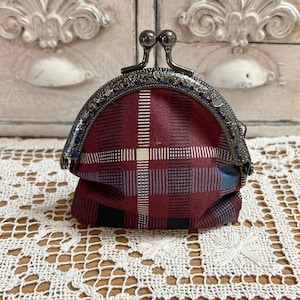 Coin Purse, Upcycled Coin Purse, Silk Coin Purse image 1