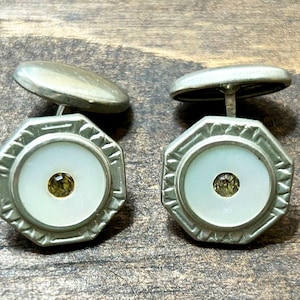 Vintage Sterling Silver Cufflinks, Men&#39;s Cufflinks, Silver Cufflinks