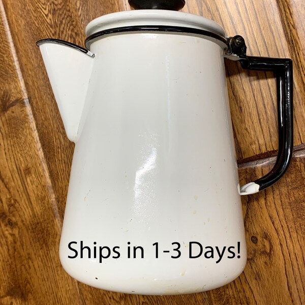 White Coffee Pot Etsy