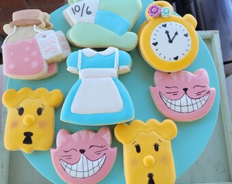 Alice inspired cookies wonderland